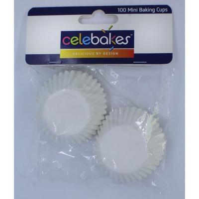 Mini White Baking Cups - 100 Count
