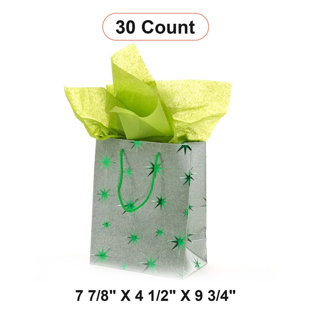 Stylish Metallic Star Tote 7.88" x 4.5" x 9.75"