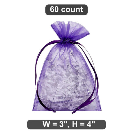 Organza Favor Bags 3” x 4” for Wedding Gifts