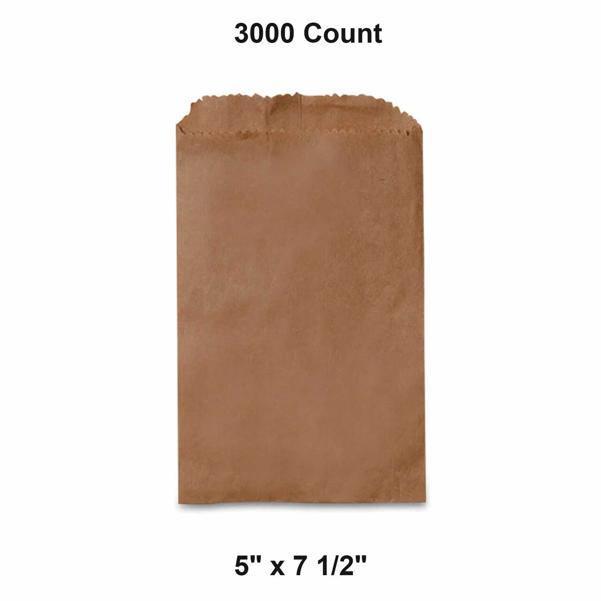 Flat Kraft Paper Bags 5" x 7 1/2"