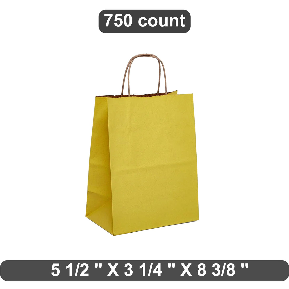 Compact Kraft Tinted Paper Bag 5.5" x 3.25" x 8.375"