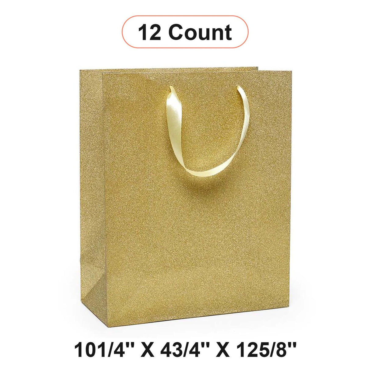 10 1/4'' x 4 3/4'' x 12 5/8'' Glitter Grain Totes for Retail and Gift Displays