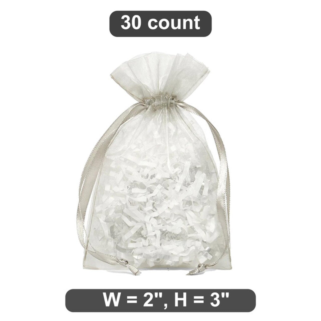 Elegant 2” x 3” Organza Bags Ideal for Gifts