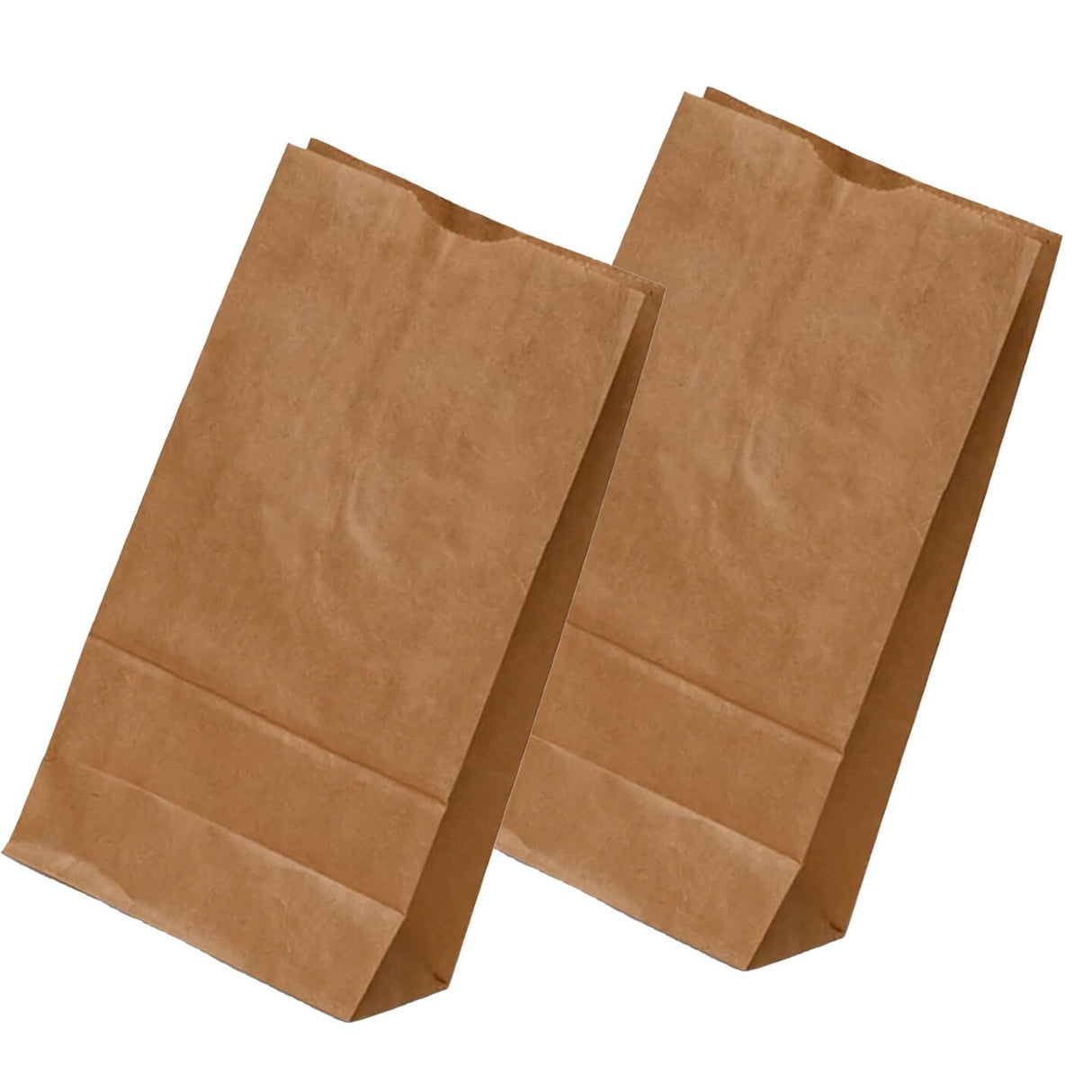 Small Kraft Grocery Bags 5'' x 3 1/8'' x 9 3/4''