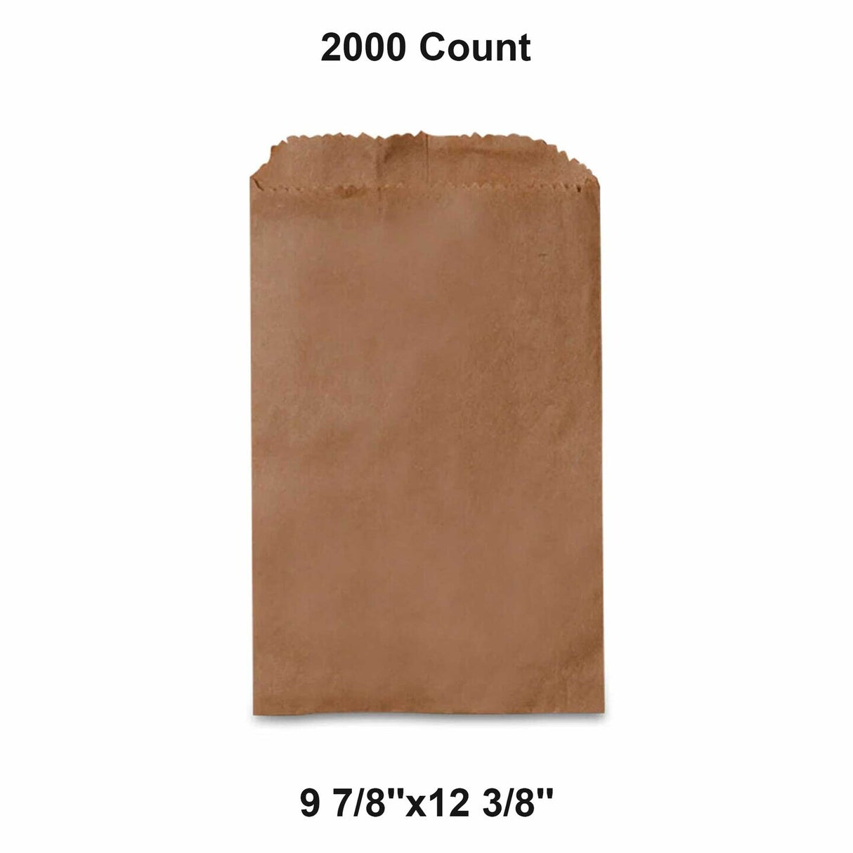 Flat Kraft Paper Bags 9 7/8" x 12 3/8"