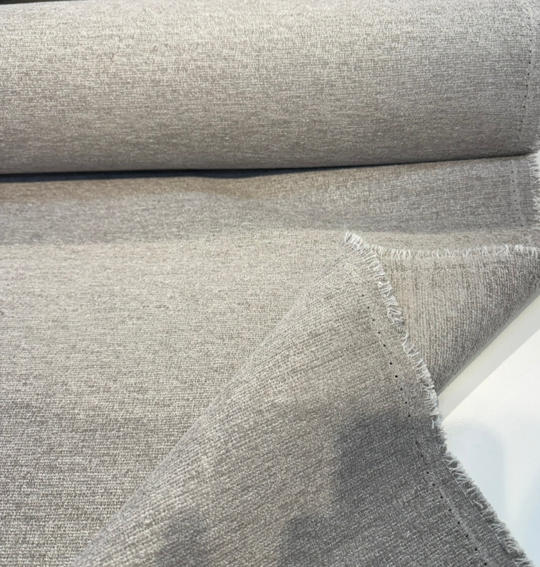 Sunbrella Loft Chenille Fabric - Gray Fog, Loft Pattern, 56" Width (1 Yard)