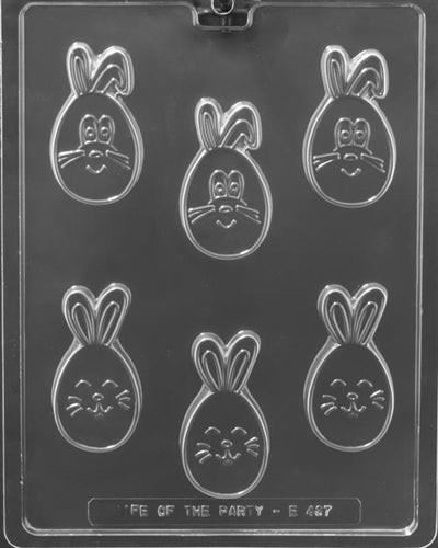 Smiling Bunny Egg Pieces Chocolate Mold