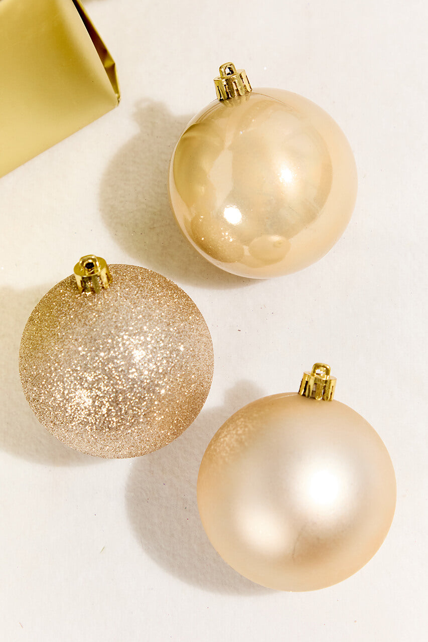 3" Pearl Shatterproof Ornament Tub