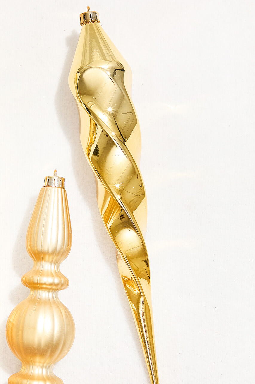 12" Gold Finial Boxed - Set of 4