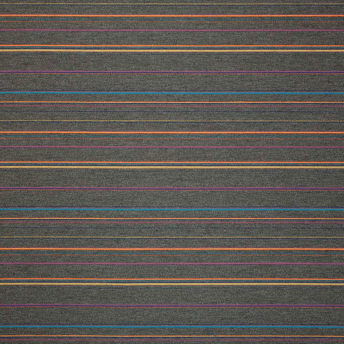 Sunbrella Prismatic Acrylic Fabric - Gray Granite Stripe, Charcoal Gray Multicolor Vertical Stripes, 54" Width (1 Yard)