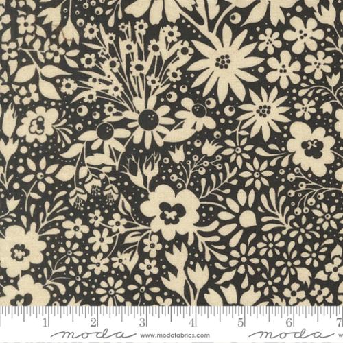 Cotton Posh Noir Florals Fabric 44/45"