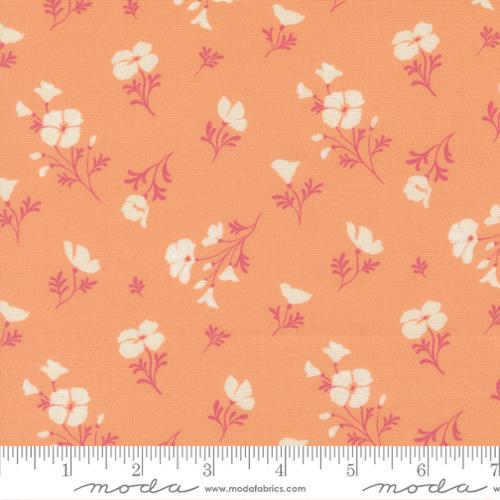 Cotton Print Fabric Cannon Beach Peach Astoria Florals 44/45"