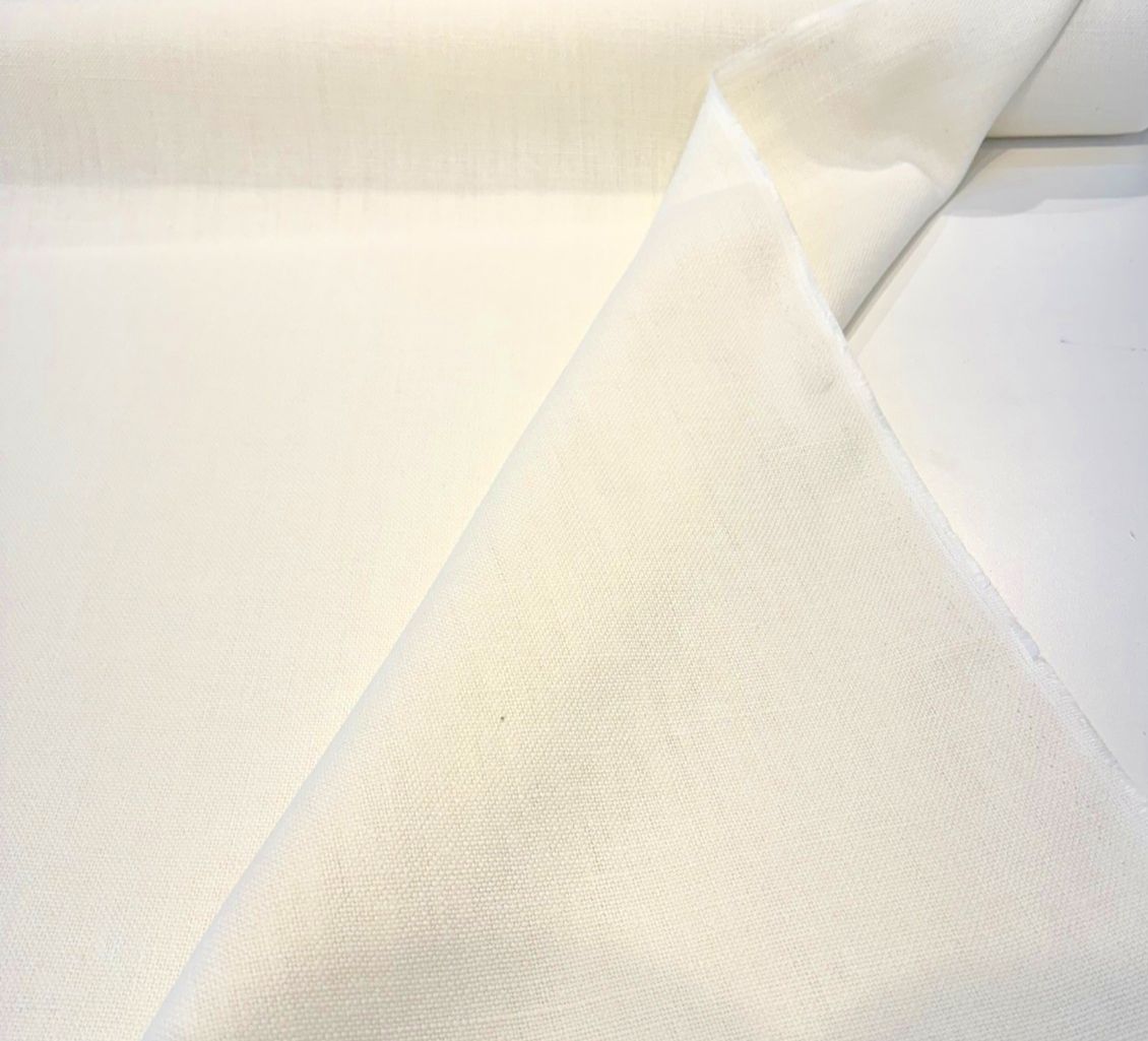 Libeco Belgian Linen Fabric - Oyster Beige, Sanfor Airo, 54-56" Width (By The Yard)