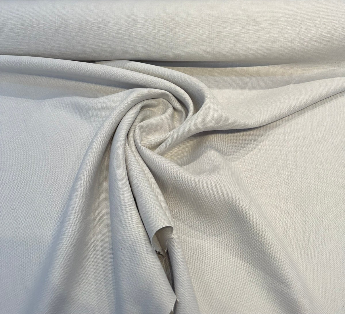 Libeco Belgian Tailored Linen Sanfor Airo Belgian Linen Fabric - Ash Light Gray, 54" Width (By The Yard)