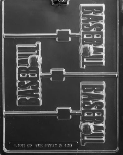 Baseball with Ball Lolly Chocolate Mold