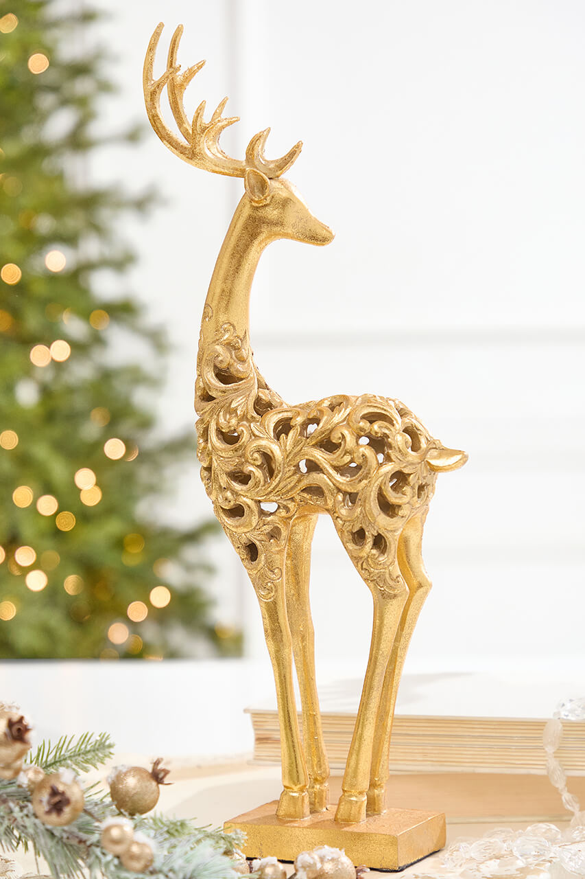18" Resin Scroll Deer - 2 Assorted