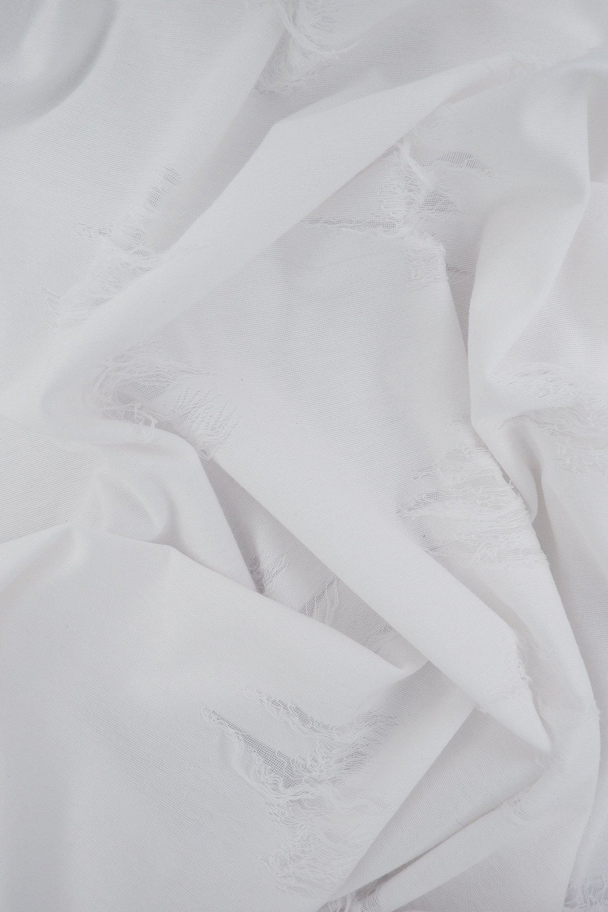 Double Knit Jacquard Fabric White