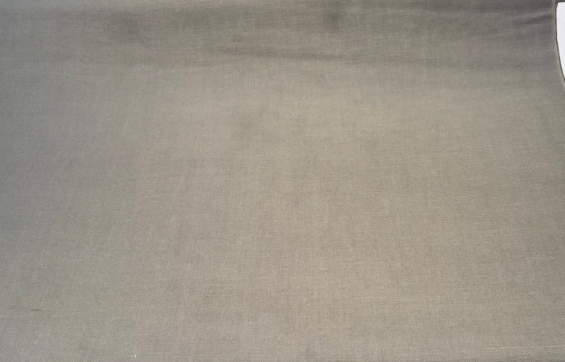 Libeco Belgian Tailored Linen Sanfor Airo Loden Olive Fabric - Olive Gray Texture, 54" Width (1 Yard)