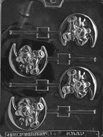 Bear on Half Moon Lolly Chocolate Mold