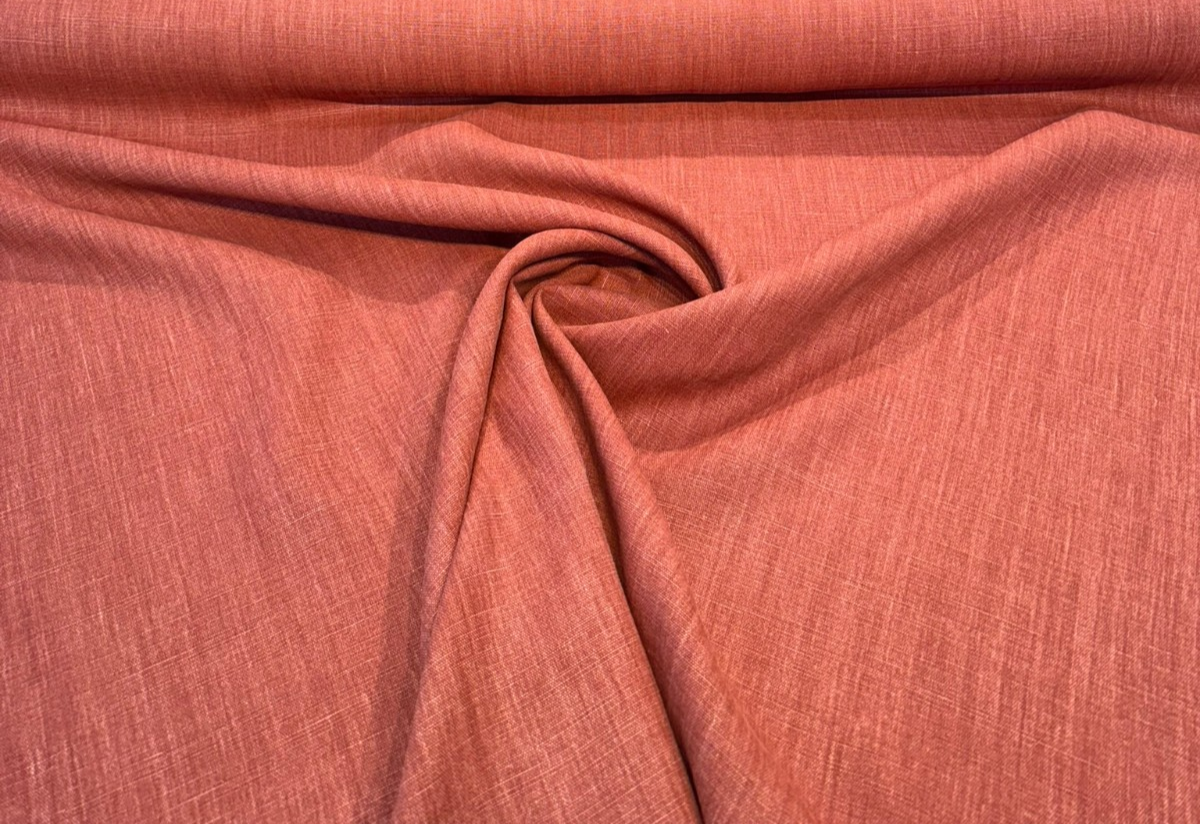 Nelen & Delbeke Belgian Linen Lino Terracotta Belgian Linen Fabric - Terracotta, 59" Width (1 Yard)