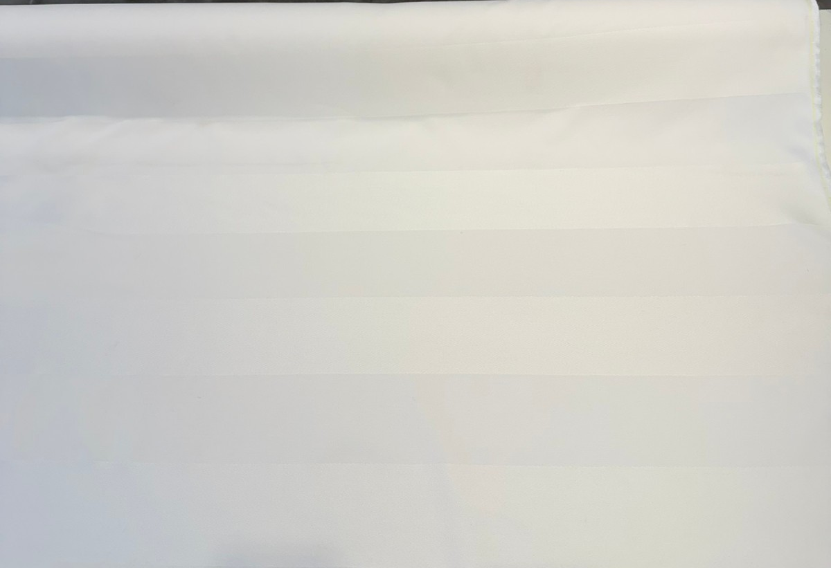 Sunbrella White On White Stripe Solution-Dyed Acrylic Fabric - White On White Stripe, 56" Width (1 Yard)