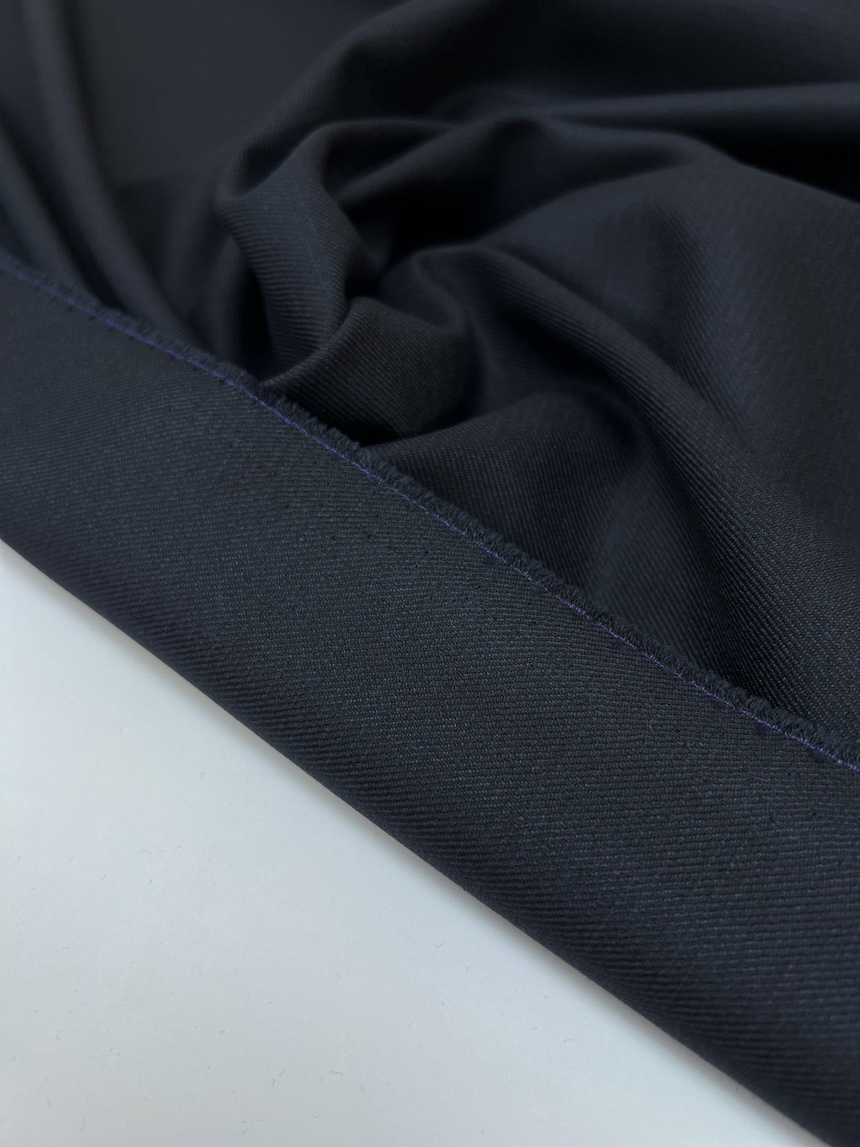 Blue Polyester Viscose Twill