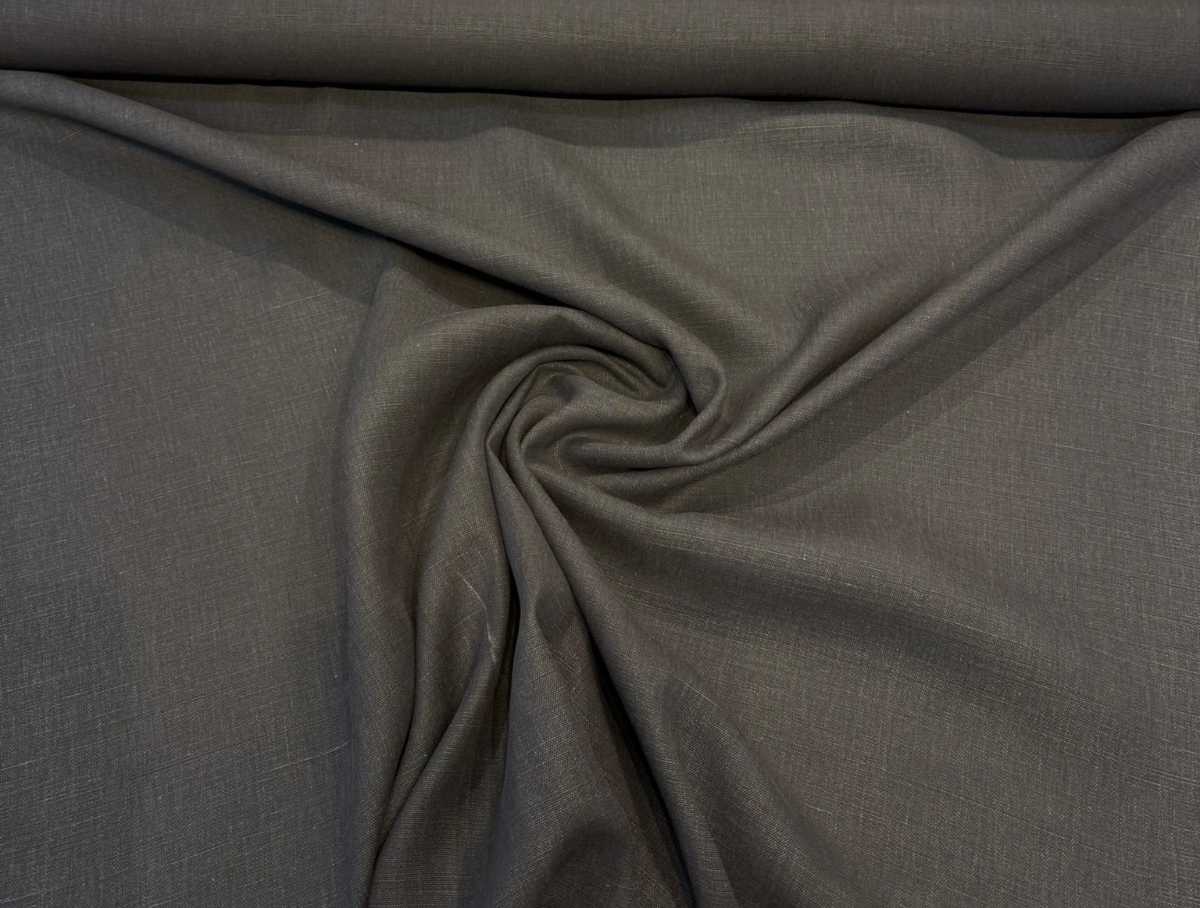 Nelen & Delbeke Belgian Linen Lino Wizard Black Belgian Linen Fabric - Wizard Black, 59" Width (1 Yard)