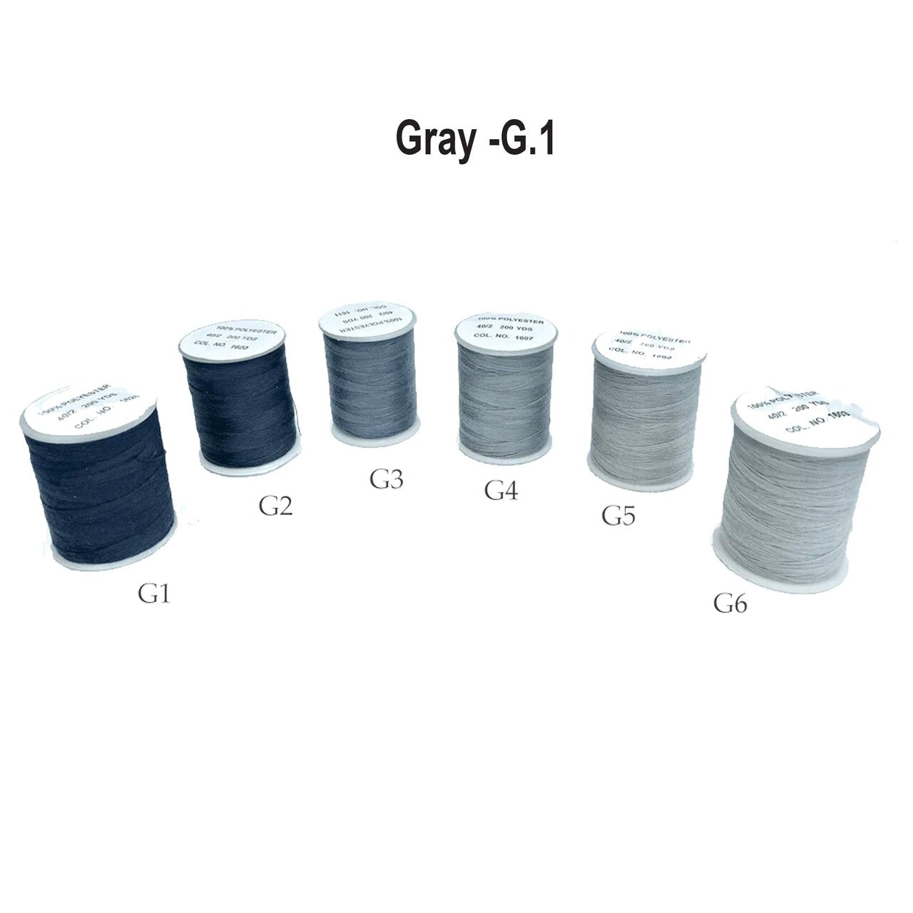 200 Yards Gray Polyester Thread Small Spool Ideal for Sewing and Craft Projects