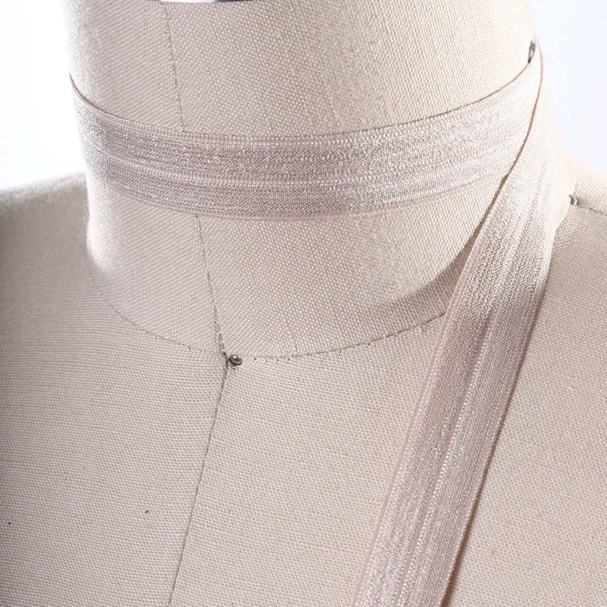 5/8" 3 Yards Beige Fold Over Elastic Trim Soft Sewing Craft Ribbon