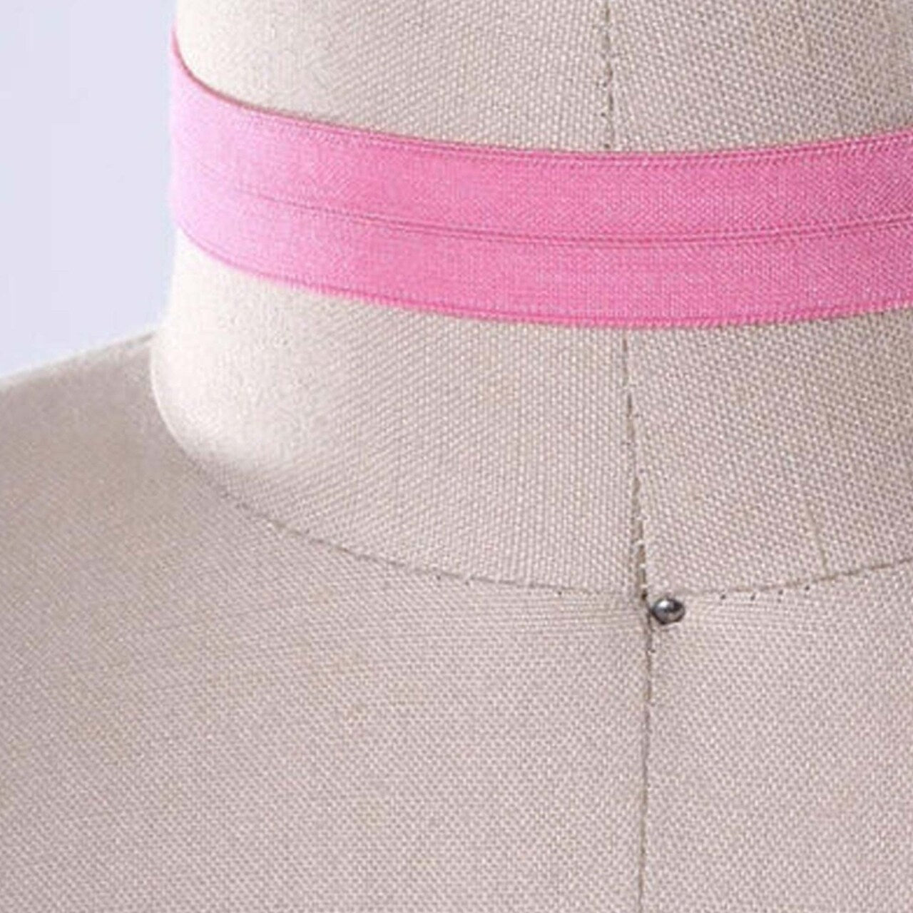 5/8" 3 Yards Taffy Pink Magenta Fold Over Elastic Trim Soft Craft Band