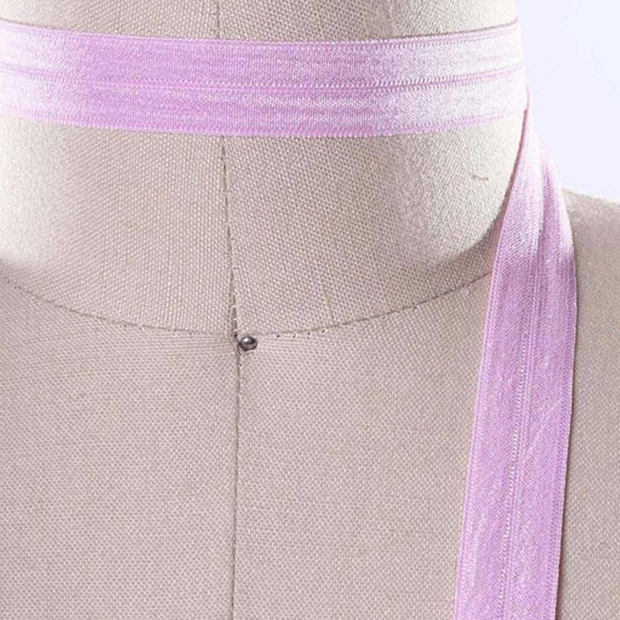 5/8" 3 Yards Baby Pink Fold Over Elastic Trim Soft Stretch Sewing Ribbon