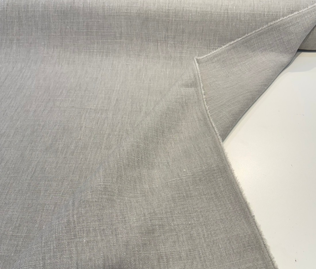 Nelen & Delbeke Belgian Linen Lino Belgian Linen Fabric - Shadow Gray, 59" Width (By The Yard)