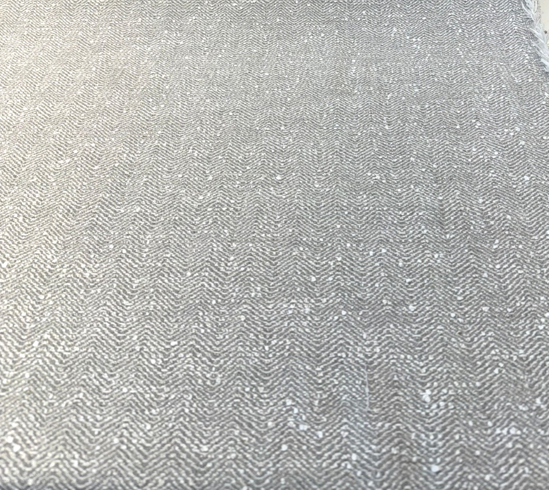 Sunbrella Boucle Vincent Acrylic Fabric - Gray White Cloud Boucle Texture, 54" Width (1 Yard)