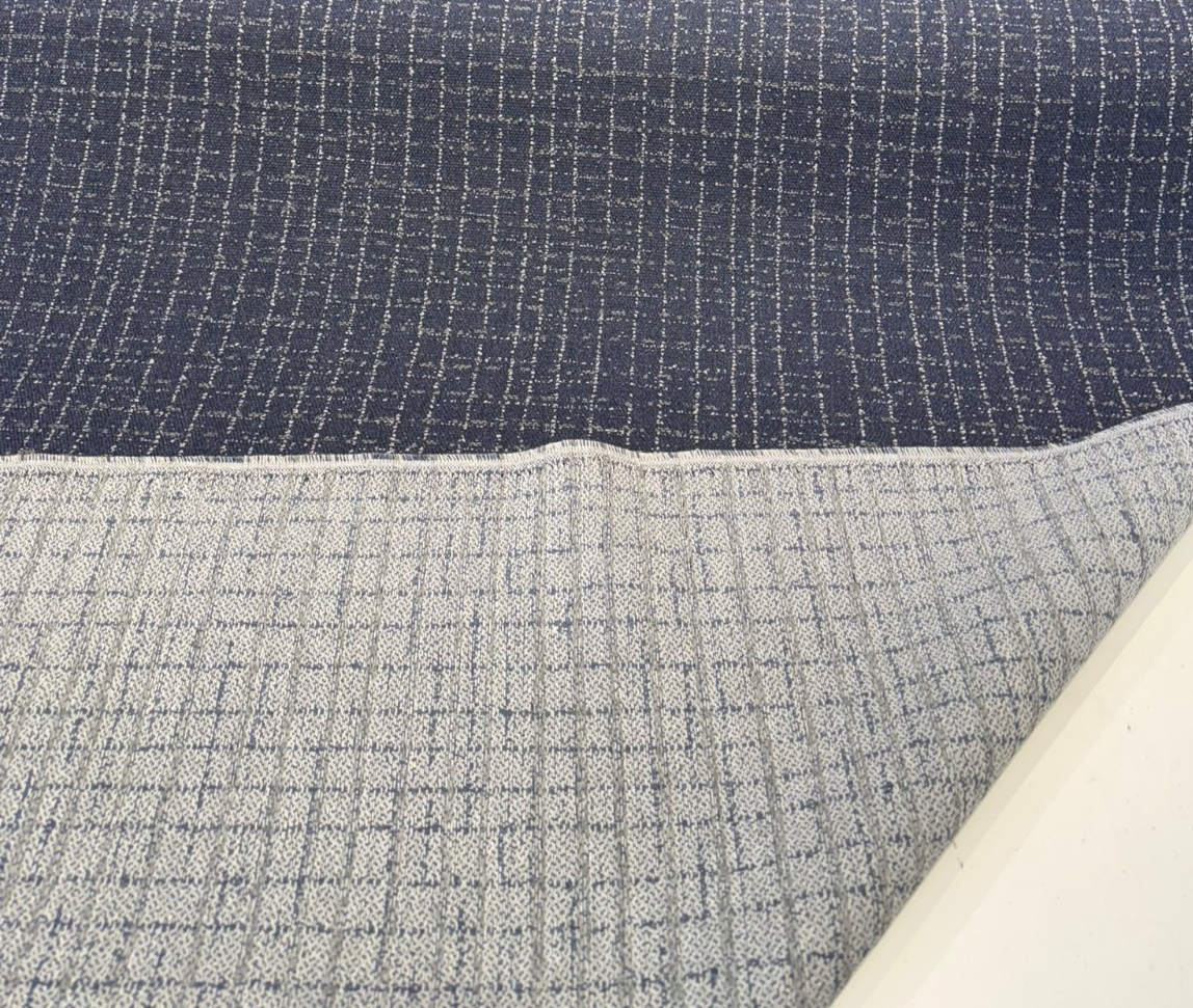 Sunbrella Harrison Midnight Blue Acrylic Fabric - Tweed Upholstery, Midnight Blue, 54" Width (1 Yard)