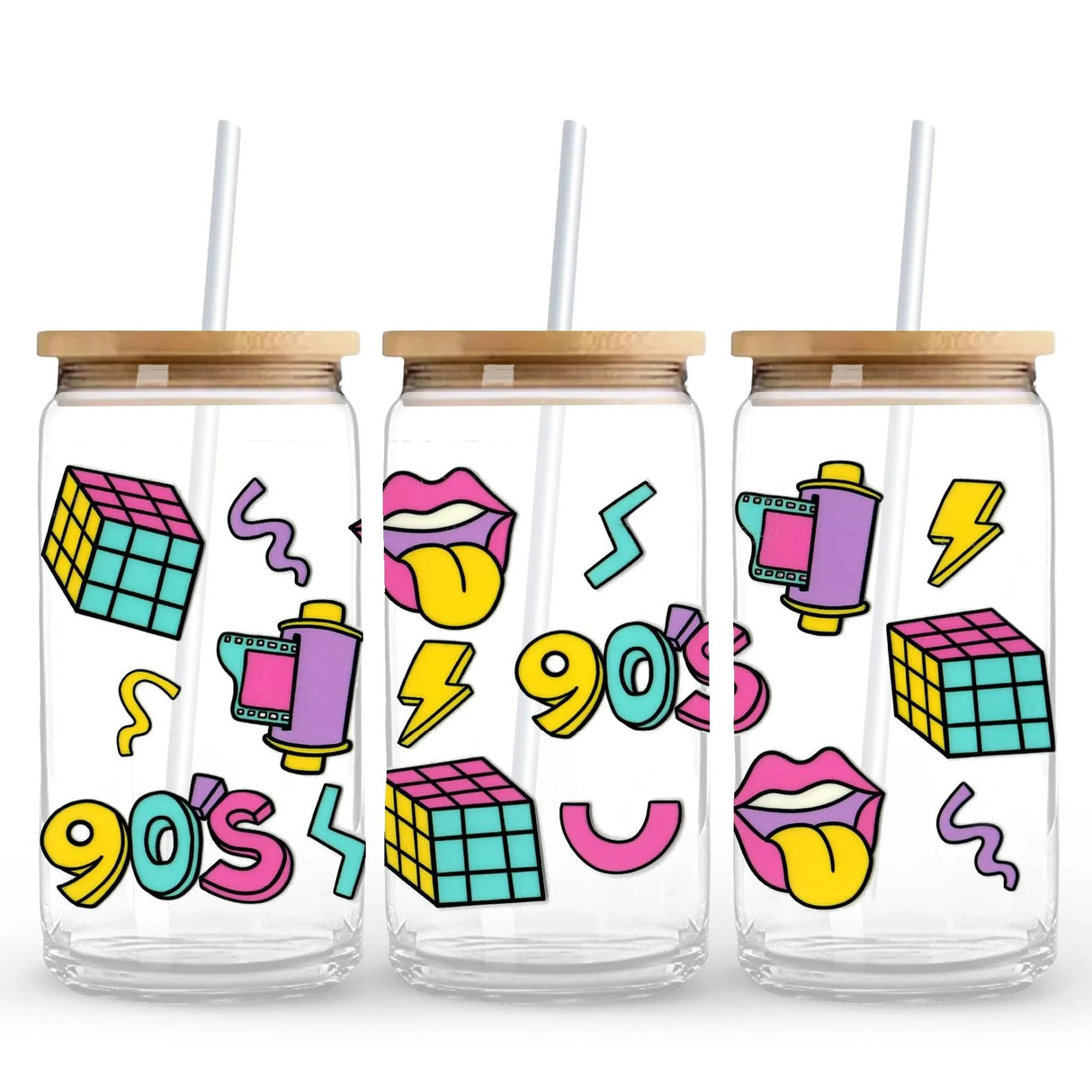 UV DTF Wrap - 90's Era Icons (9.7" x4.3")