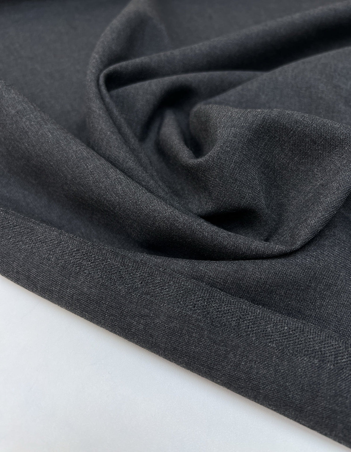 Wool Fabric Melange Gray