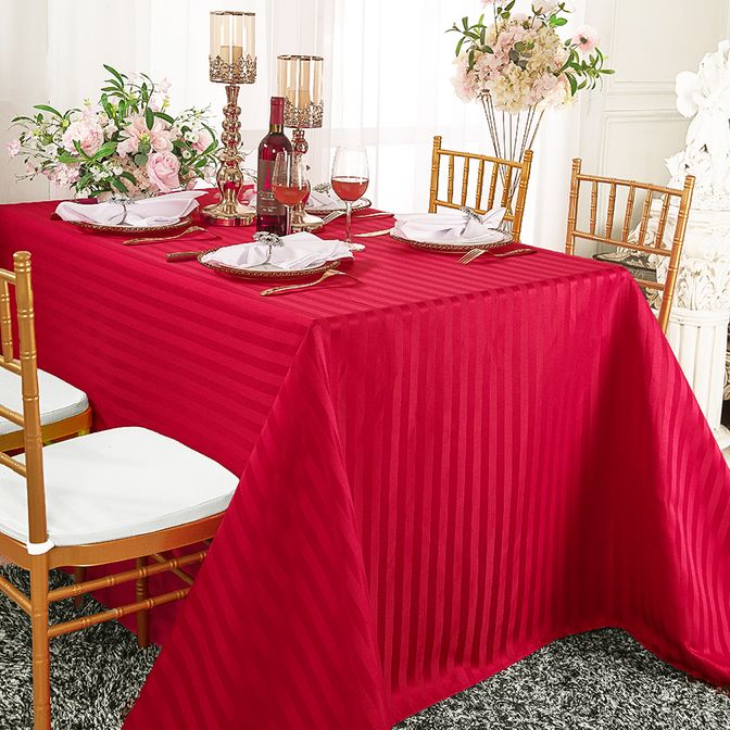 Rectangular Polyester Tablecloth 90x132 Apple Red