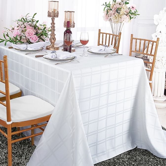 Plaid Jacquard Rectangular Tablecloth