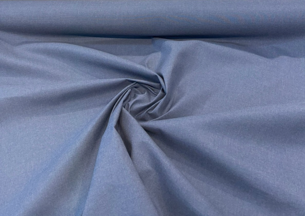 Cast Harbor Blue Acrylic Fabric - Harbor Blue Crosshatch, 54" Width (1 Yard)