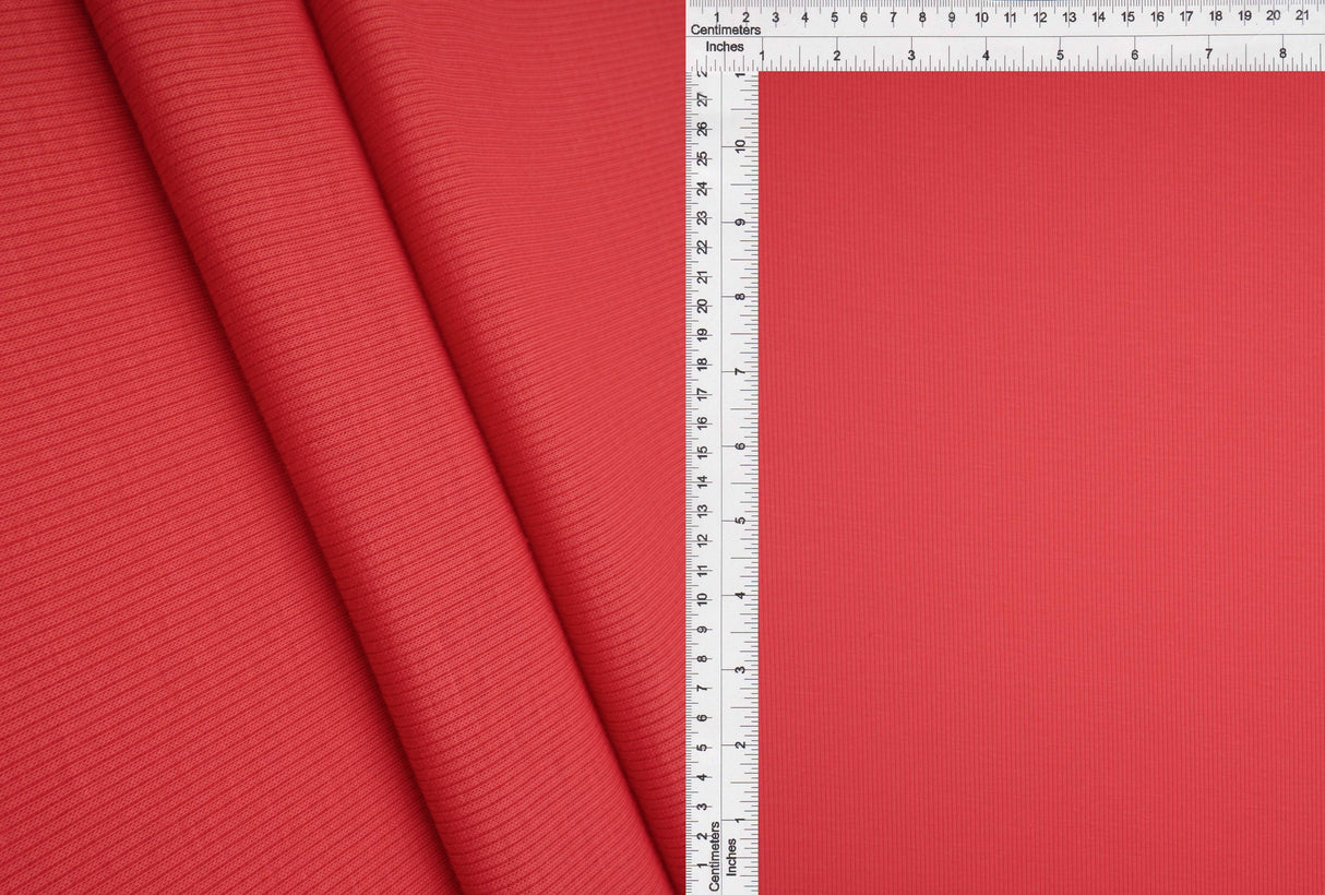 Rib Solid Stretch Knit Fabric
