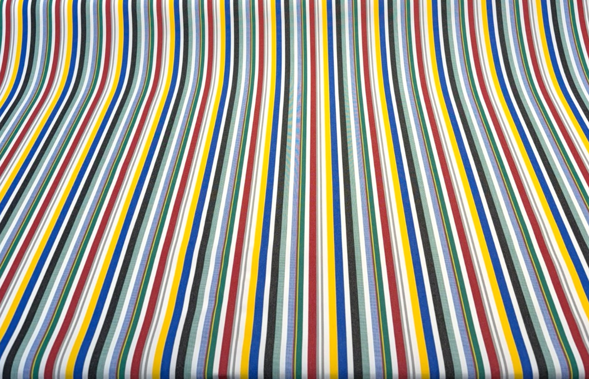 Sunbrella Stripe Vita Confetti 4418-0054 Solution-Dyed Acrylic Fabric - Multi Color Horizontal Stripes, 54" Width (By The Yard)