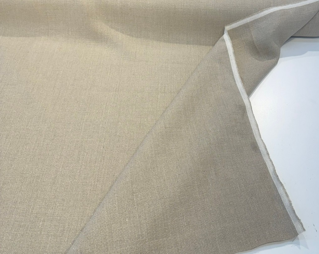 Nelen & Delbeke Belgian Linen Lino Chino Natural Linen Fabric - Chino Natural, 59" Width (By The Yard)