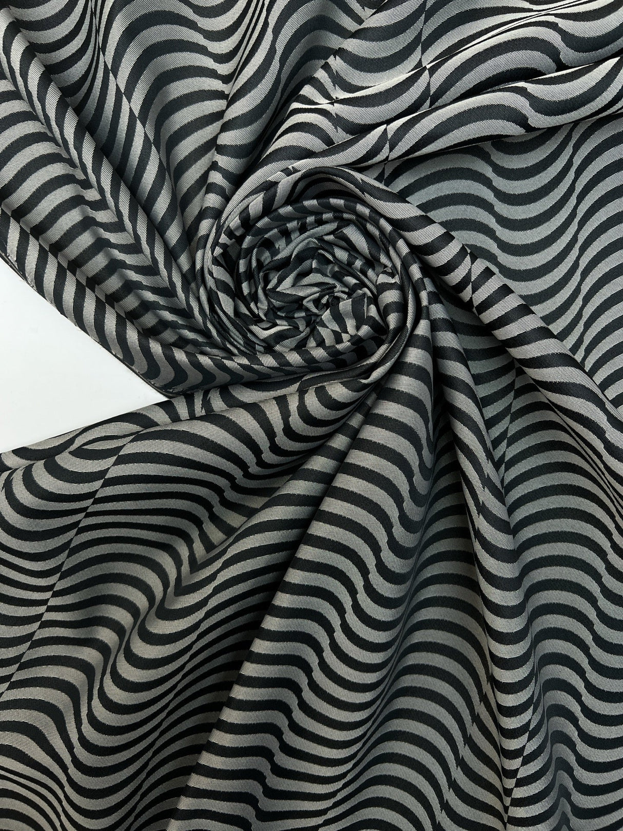 Polyamide Jacquard Abstract Gray-Black