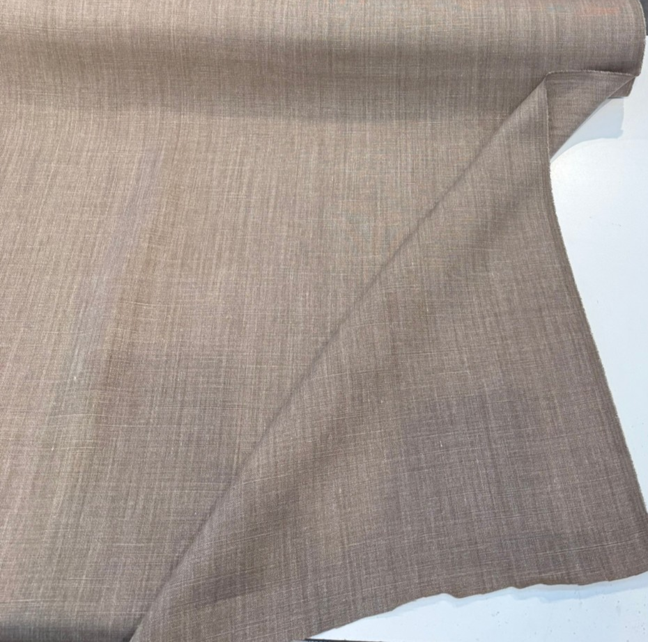 Lino Belgian Linen Fabric - Hazelnut Brown, Heavyweight, 59" Width (1 Yard)