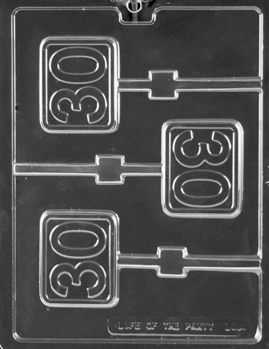 30 Plain Lolly Chocolate Mold - LPL059