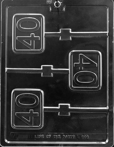 40 Plain Lolly Chocolate Mold - LPL060
