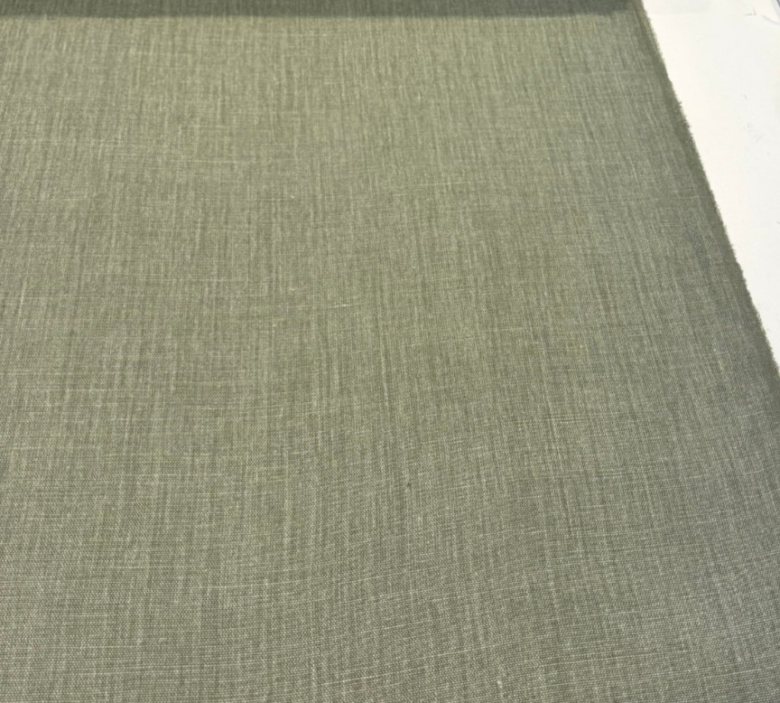Nelen & Delbeke Belgian Linen Lino Belgian Linen Fabric - Willow Green, Textured Weave, 59" Width (By The Yard)