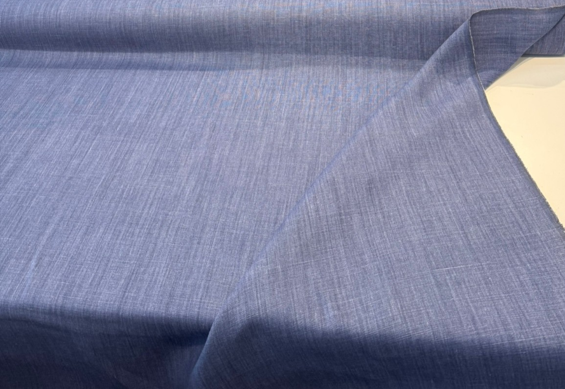 Nelen & Delbeke Belgian Linen Lino Belgian Linen Fabric - Indigo Blue, 59" Width (1 Yard)