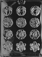 Round Flower Mint Chocolate Mold