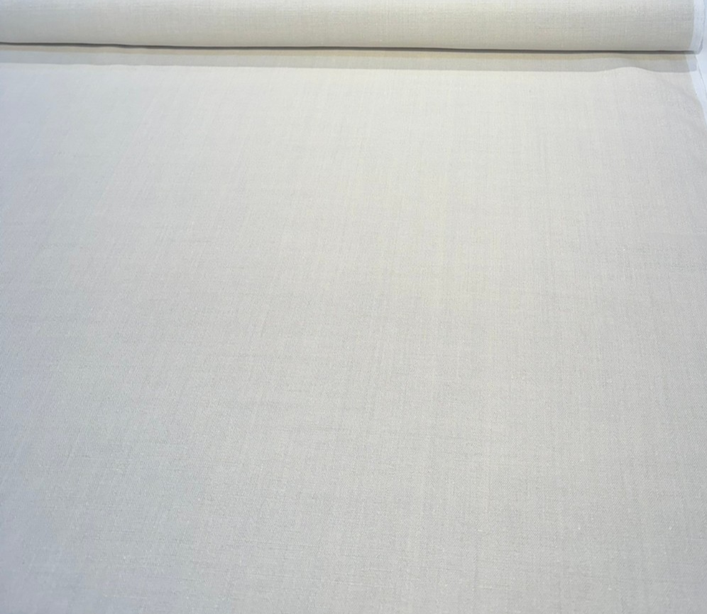Lino Belgian Linen Fabric - Beige, 59" Width (1 Yard)
